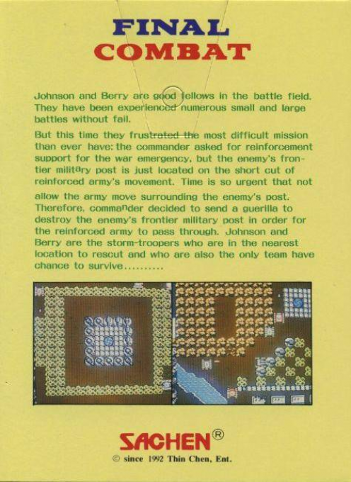 Final Combat (Homebrew) — Box back